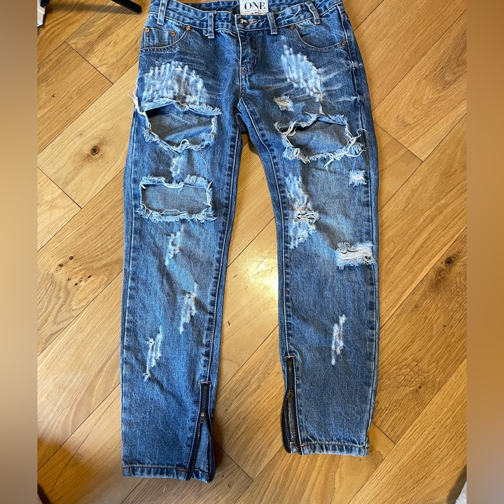 One Teaspoon Trashed Free Bird Jean